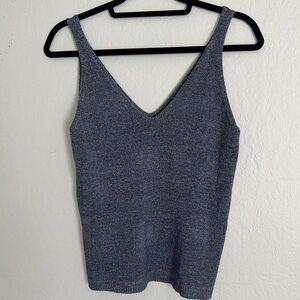 Blue sweater tank top (M)